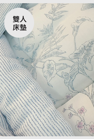 A25.優雅線條花草防滑床墊(150*210)