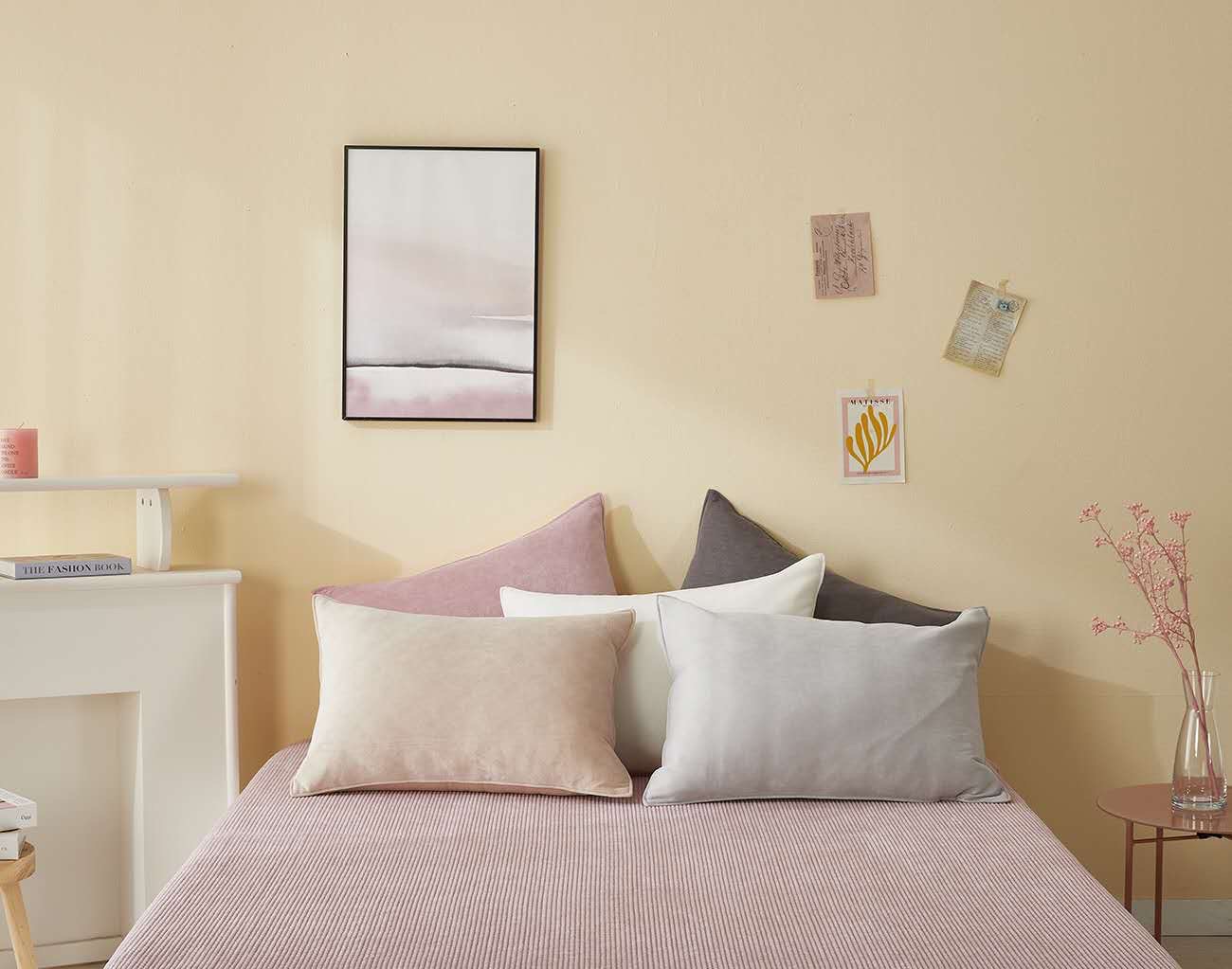 A02.素雅舒適絨面枕頭套(單入)