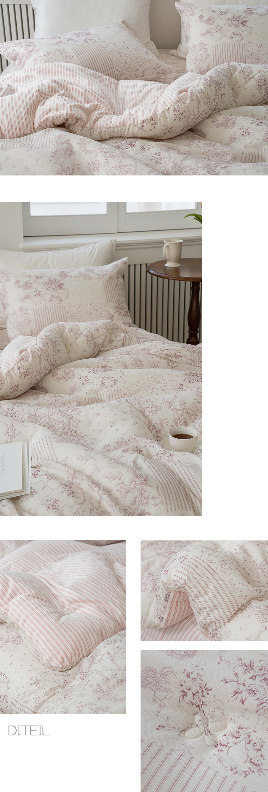 A21.古典花卉線條冬日單人被S