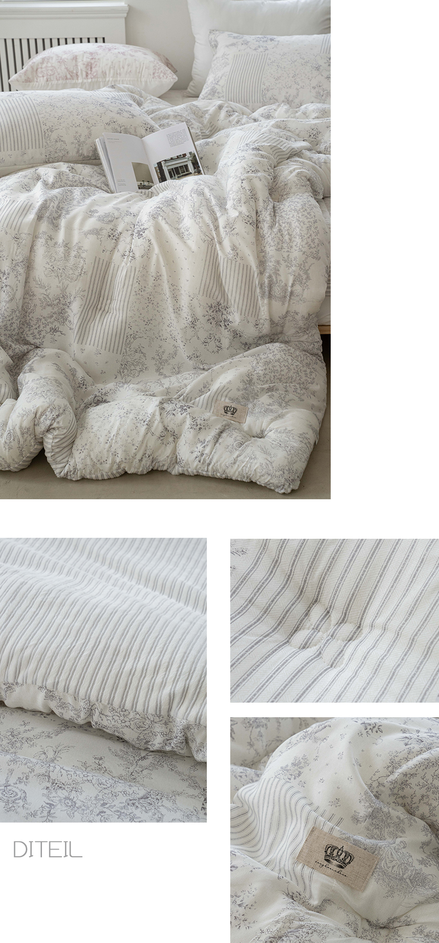 A20.古典花卉線條枕頭套(單入)