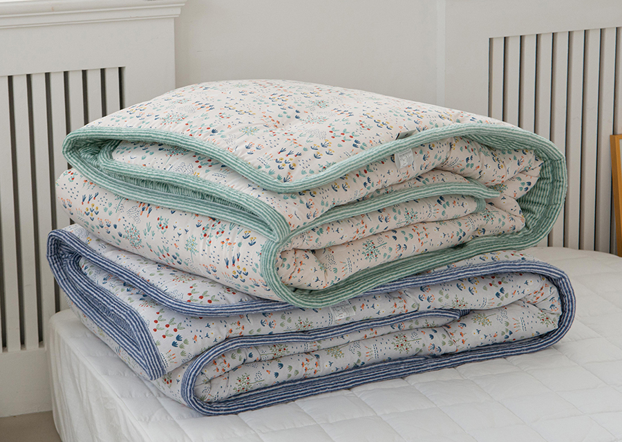 A19.花園滾邊線條冬日雙人被Q