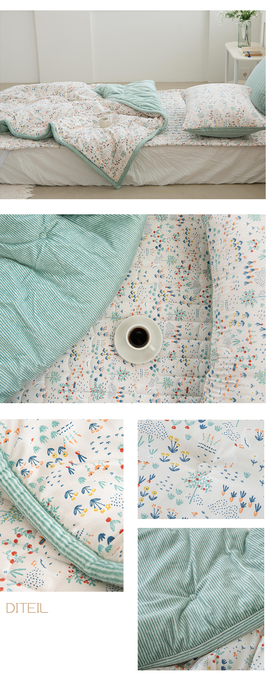 A17.花園滾邊線條枕頭套(單入)