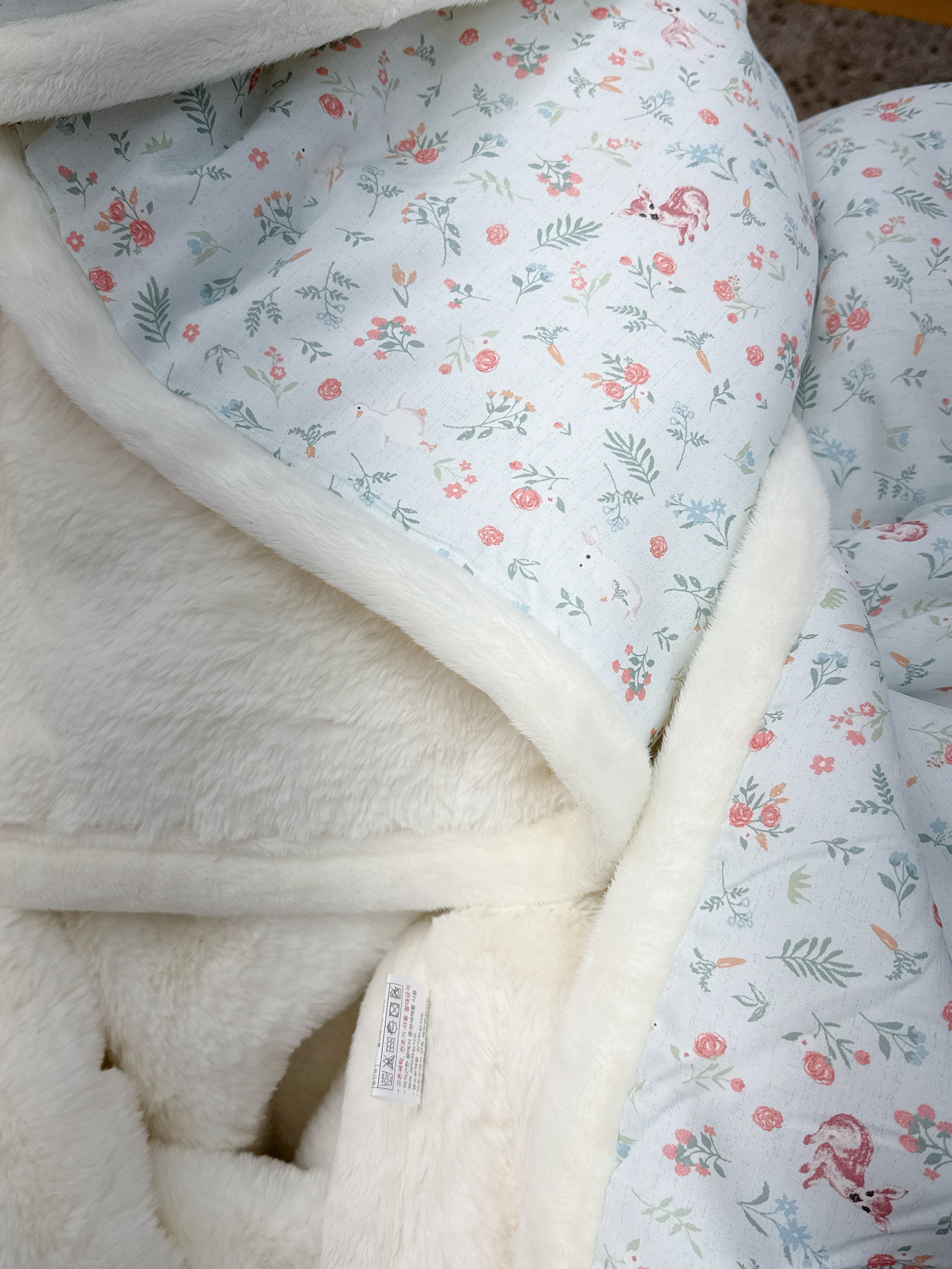 森林小動物雙面絨毛雙人被Q