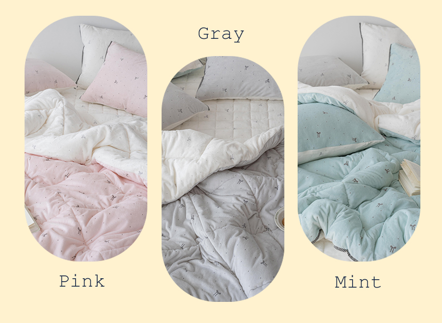 A13.點點蝴蝶結絨毛超細纖維雙人被Q