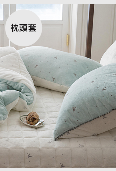 A11.點點蝴蝶結絨毛超細纖維枕頭套(單入)