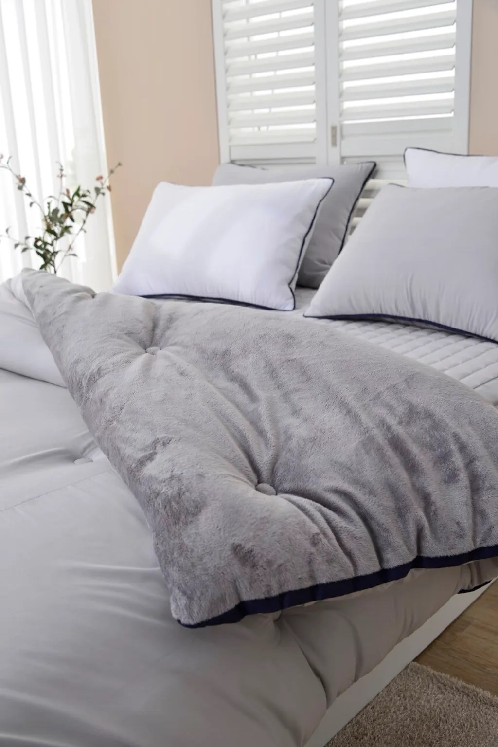 A06.莫蘭迪單面絨毛雙人被Q