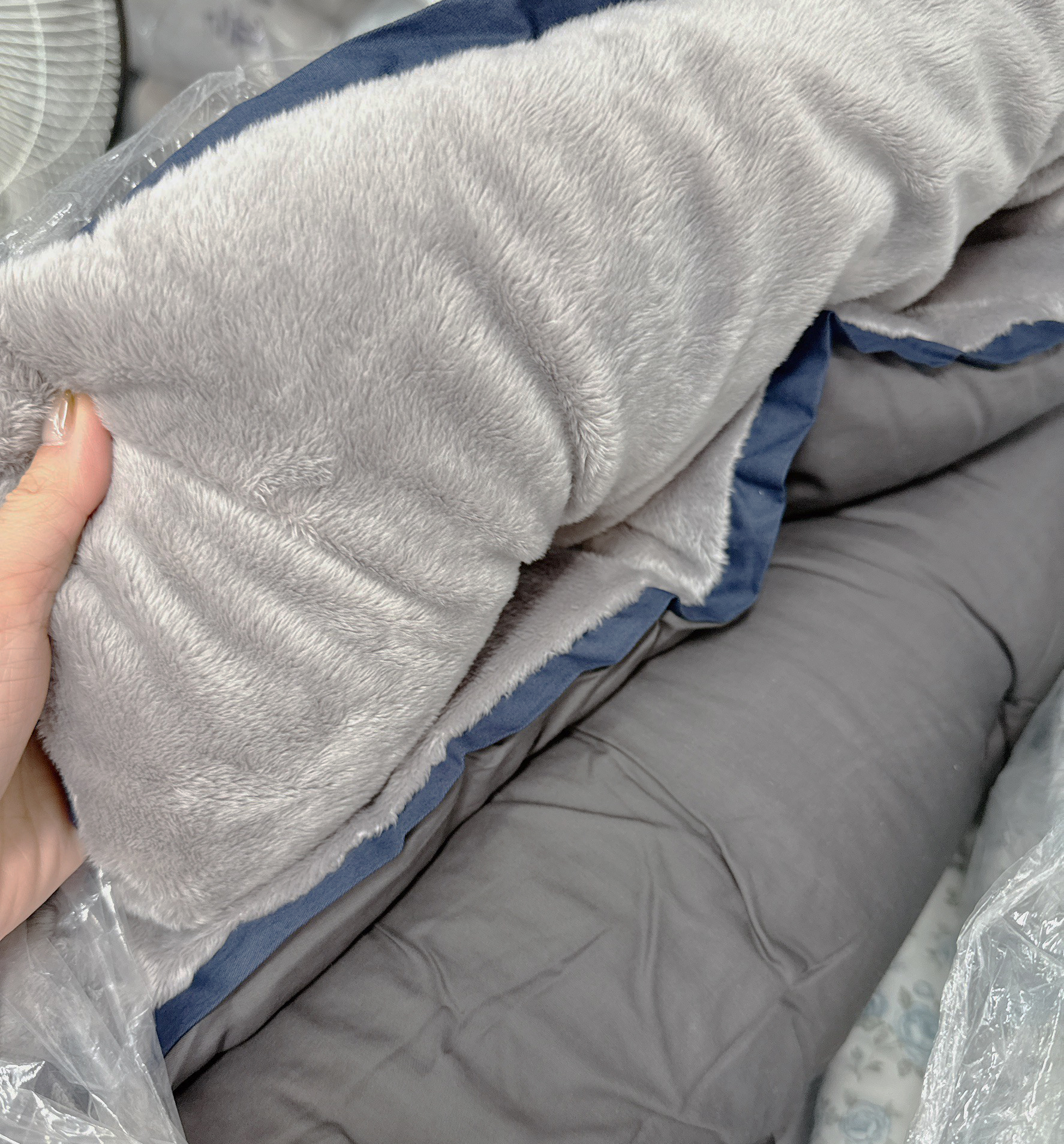 莫蘭迪單面絨毛雙人被Q