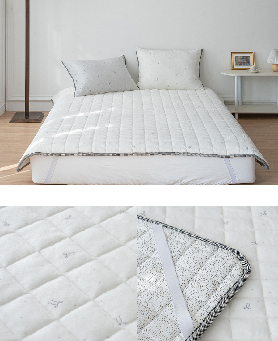 點點蝴蝶結超細纖維雙人床墊Q