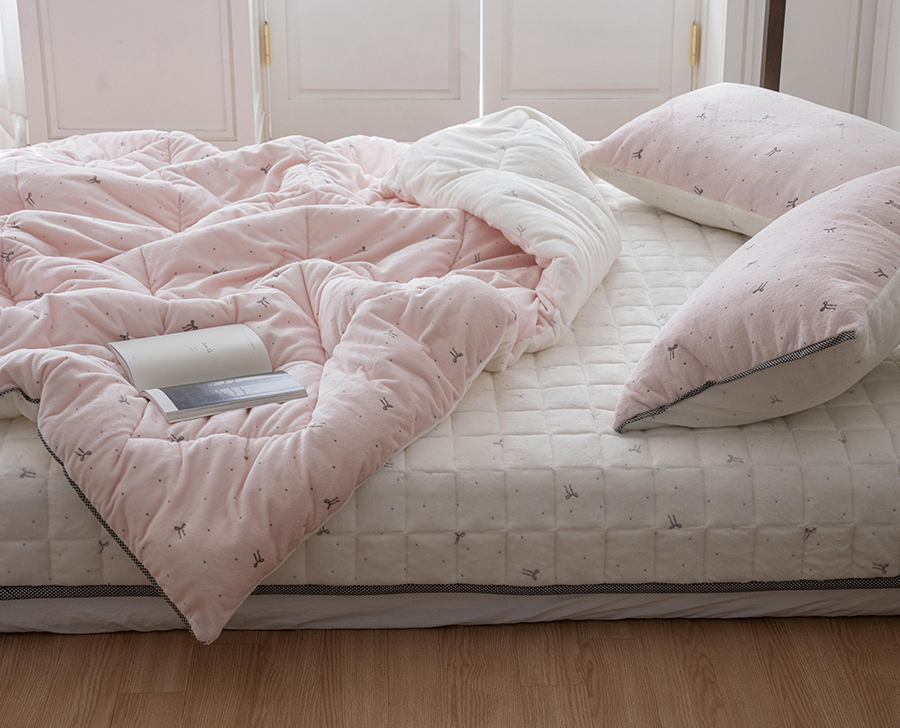 點點蝴蝶結超細纖維雙人床墊Q