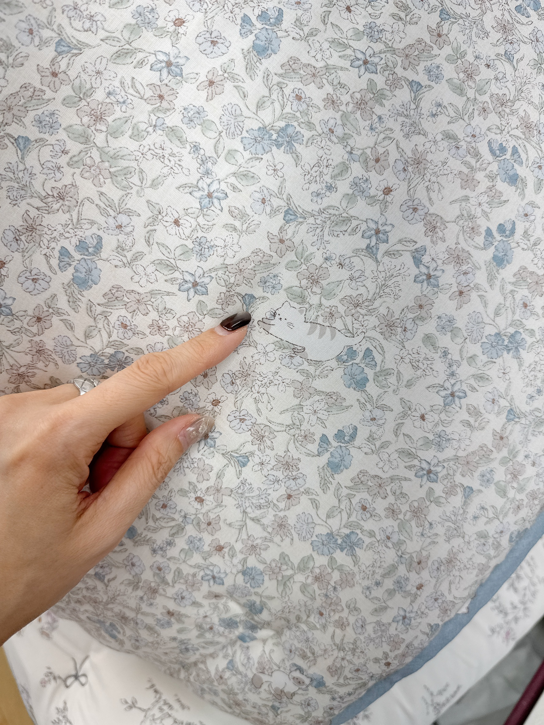 A42.貓咪花園天絲莫代爾單面絨雙人被Q