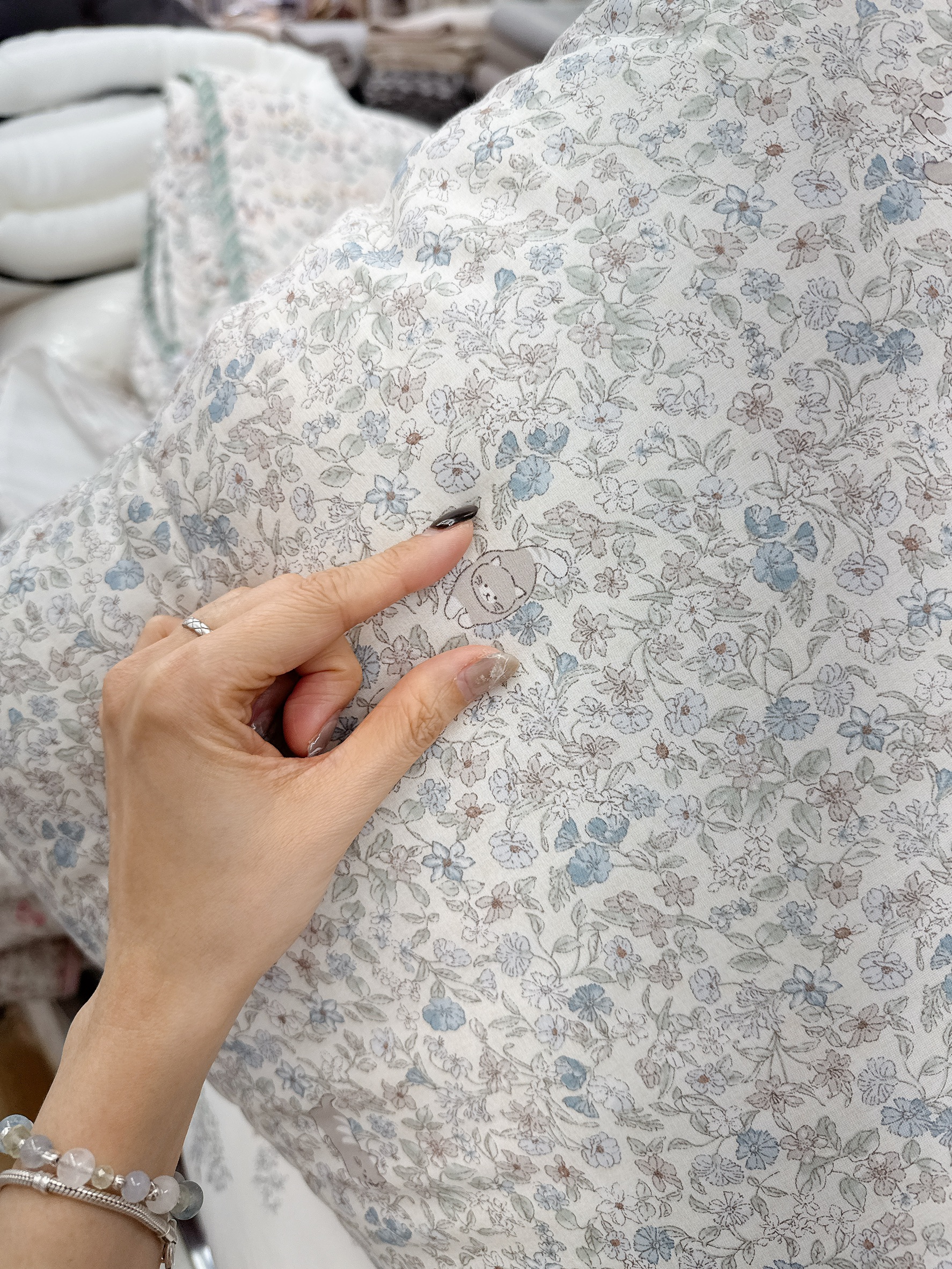 A42.貓咪花園天絲莫代爾單面絨雙人被Q