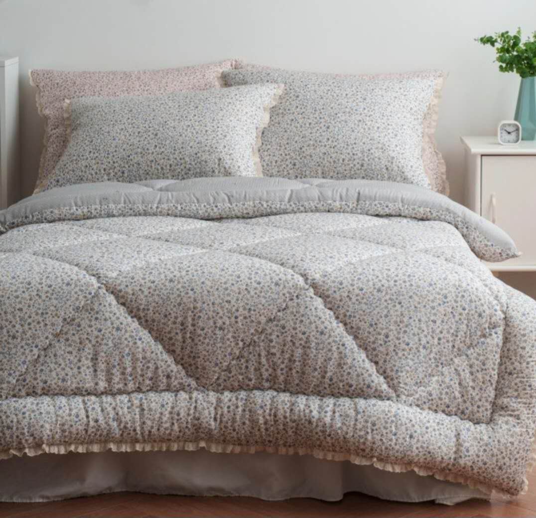 A47.田園花海蕾絲滾邊莫代爾雙人被Q