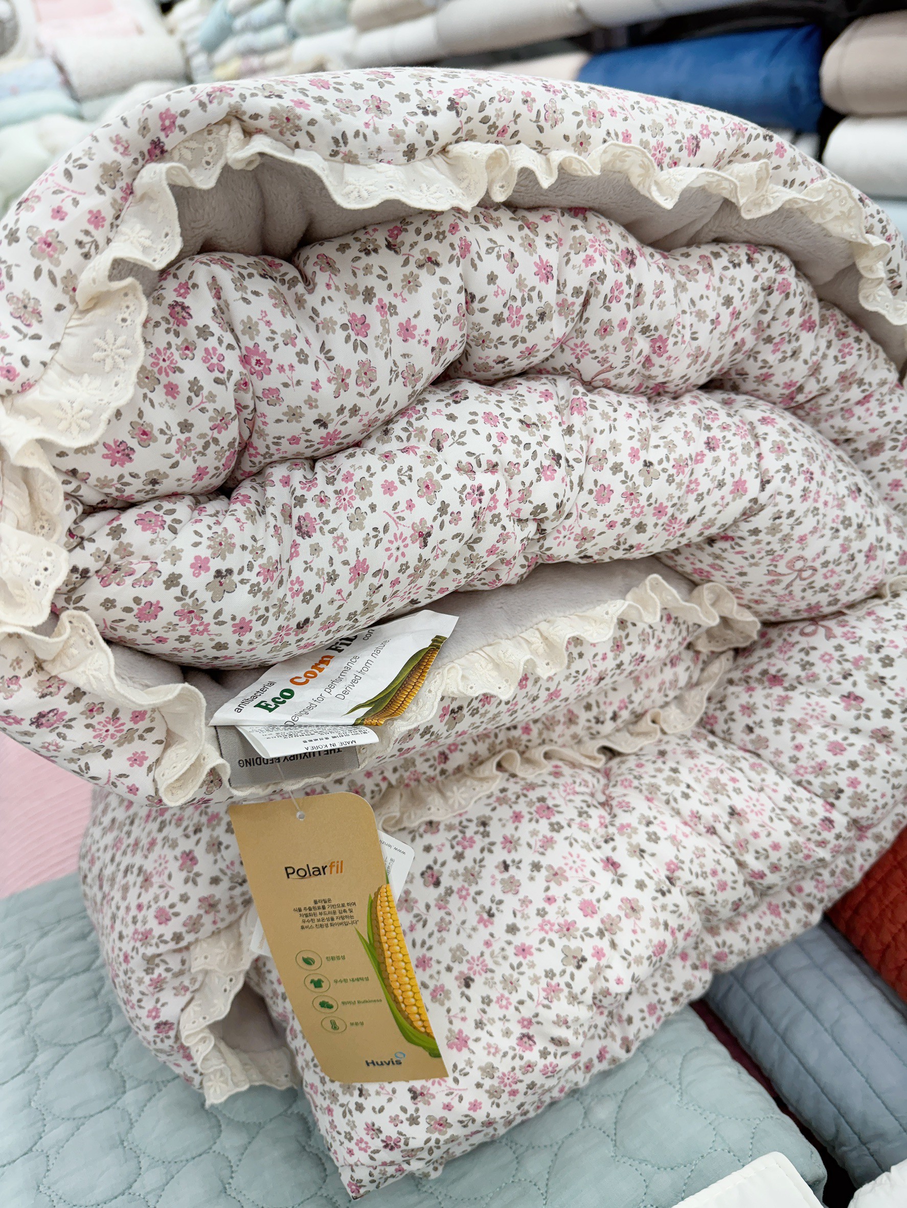 A47.田園花海蕾絲滾邊莫代爾雙人被Q