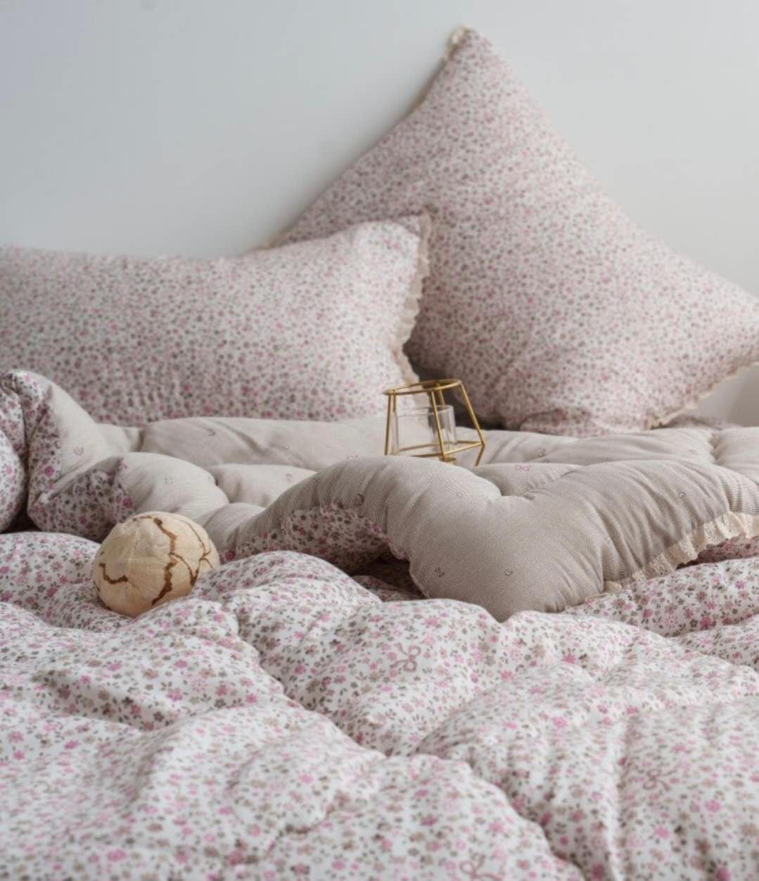 A46.田園花海蕾絲滾邊莫代爾單人被S