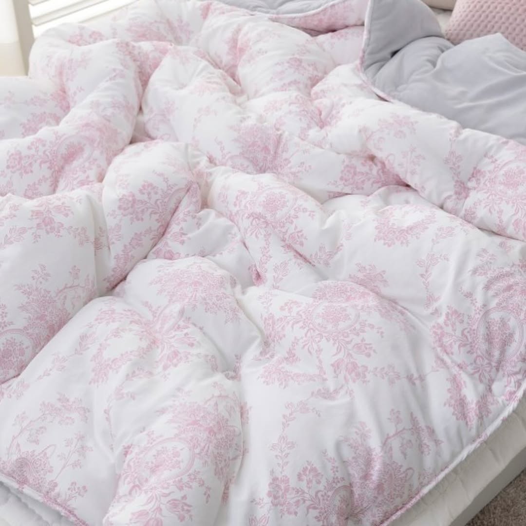 A29.古典花卉蝴蝶結雙人被Q