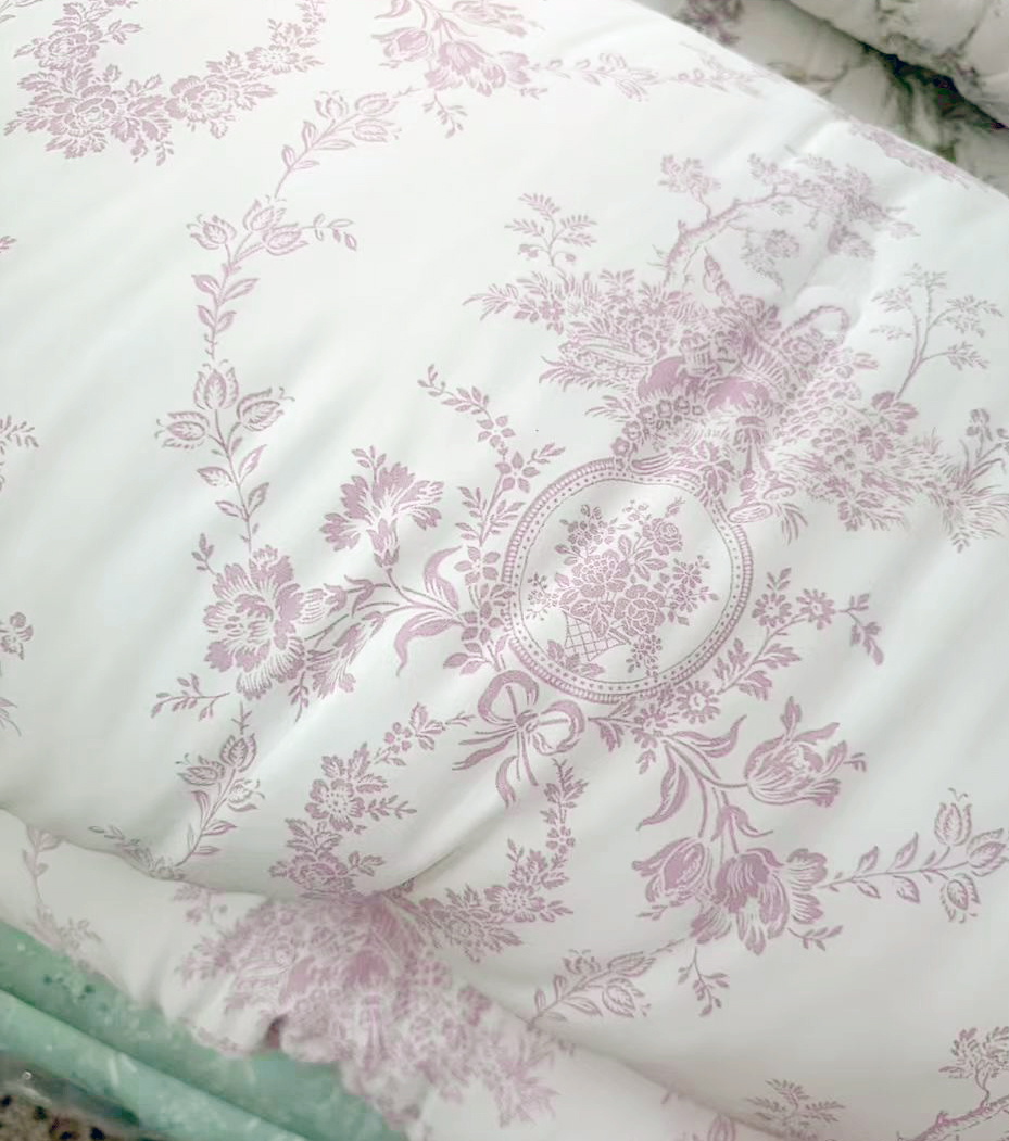 A28.古典花卉蝴蝶結單人被S