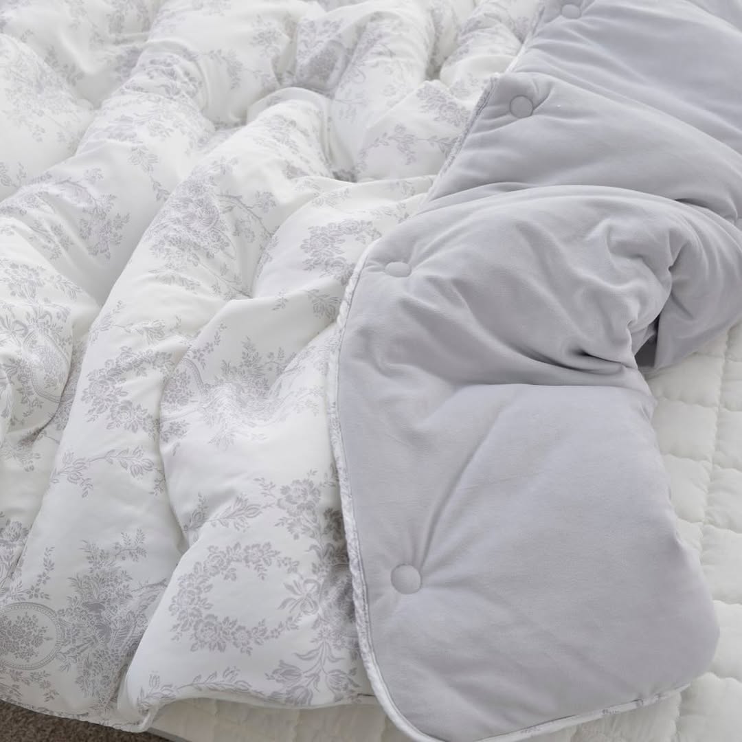 A27.古典花卉蝴蝶結枕頭套(單入)