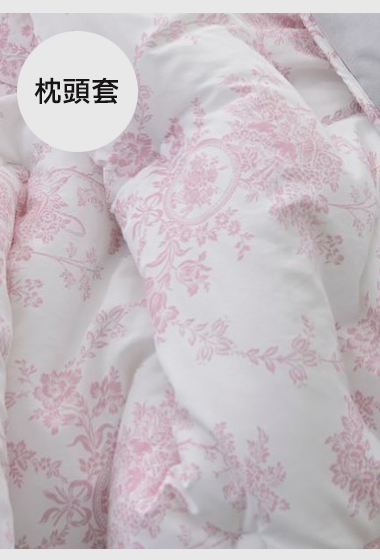 A27.古典花卉蝴蝶結枕頭套(單入)