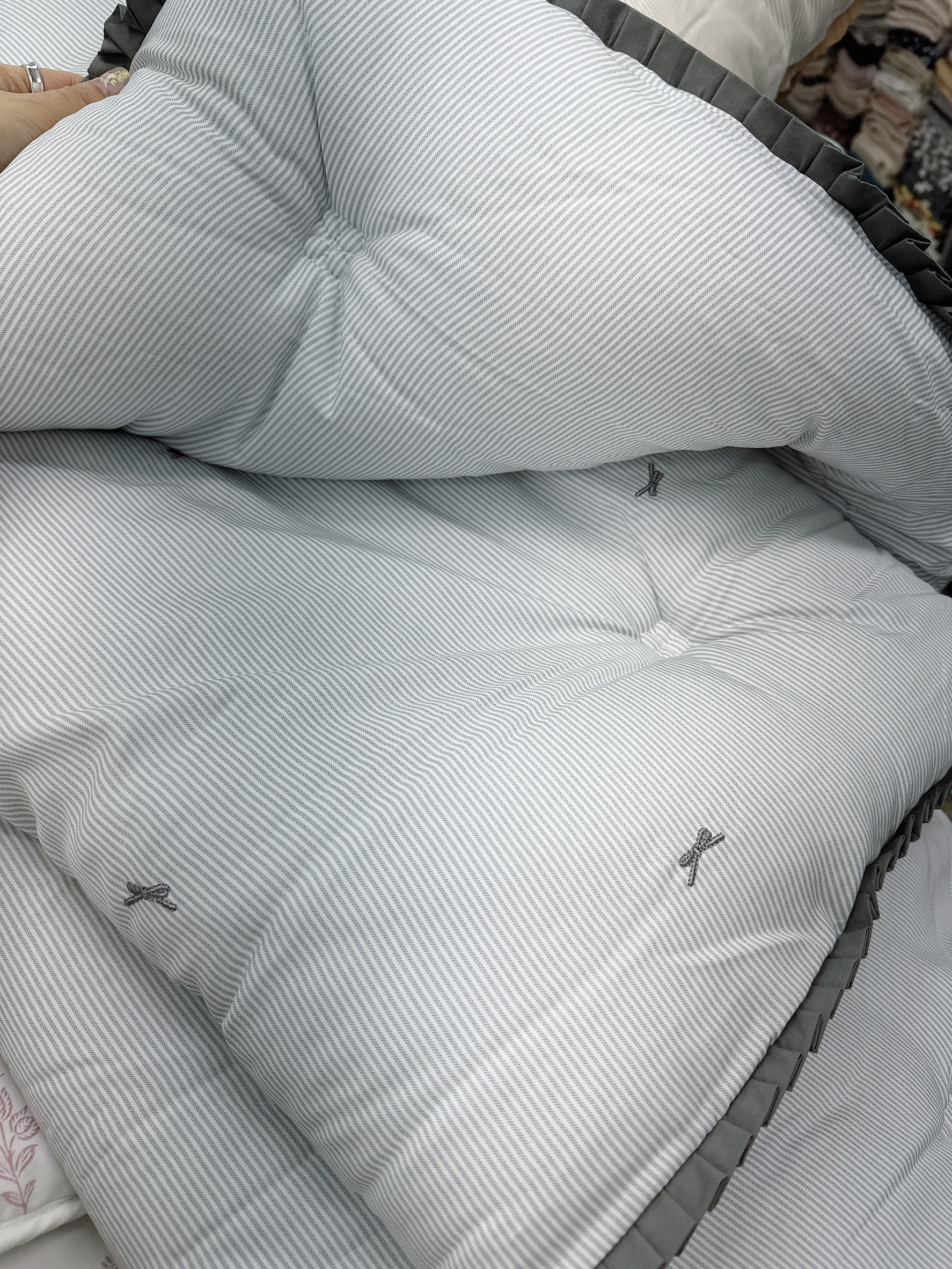 A36.法式蝴蝶刺繡雙人被Q