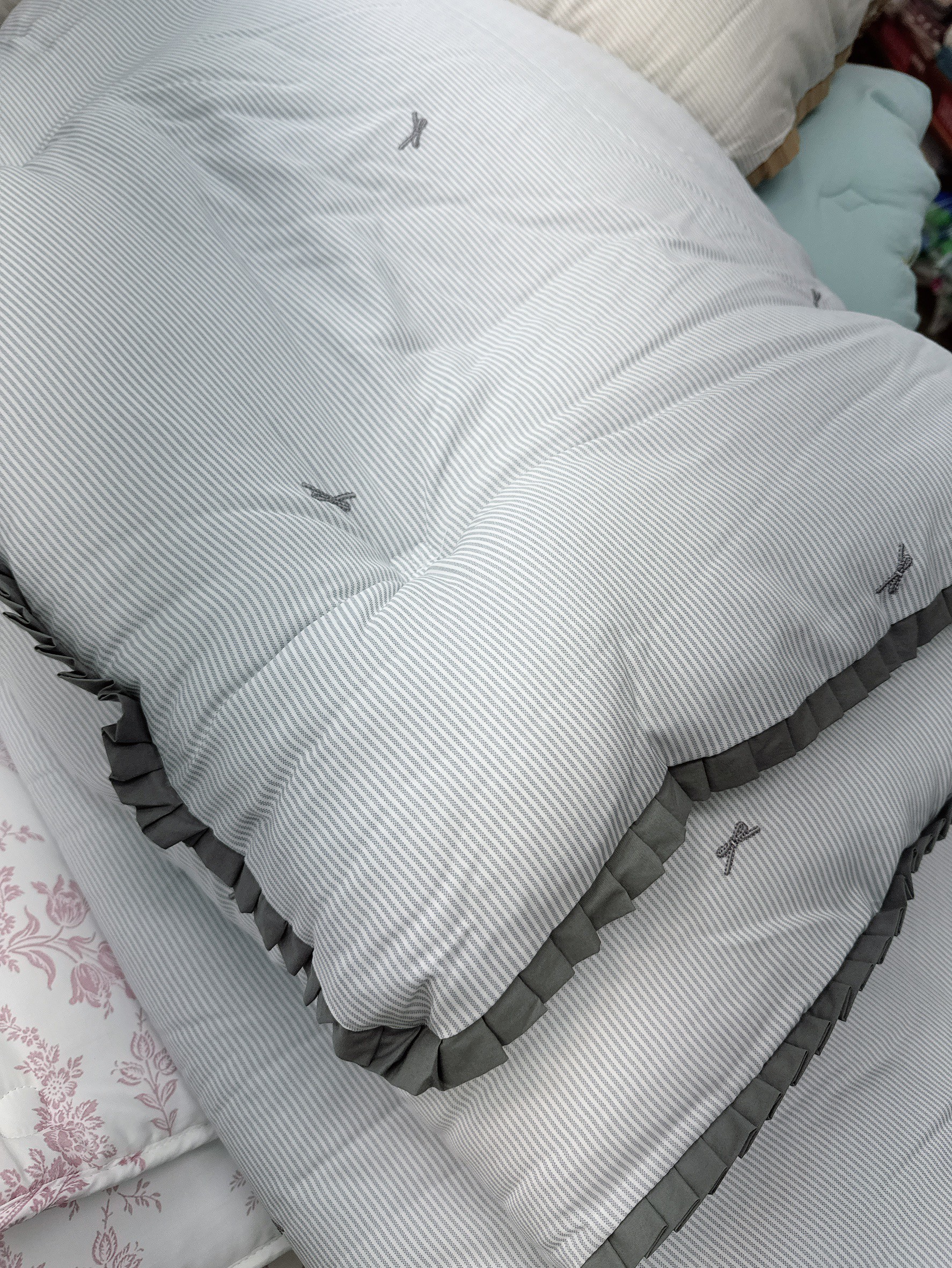 A36.法式蝴蝶刺繡雙人被Q