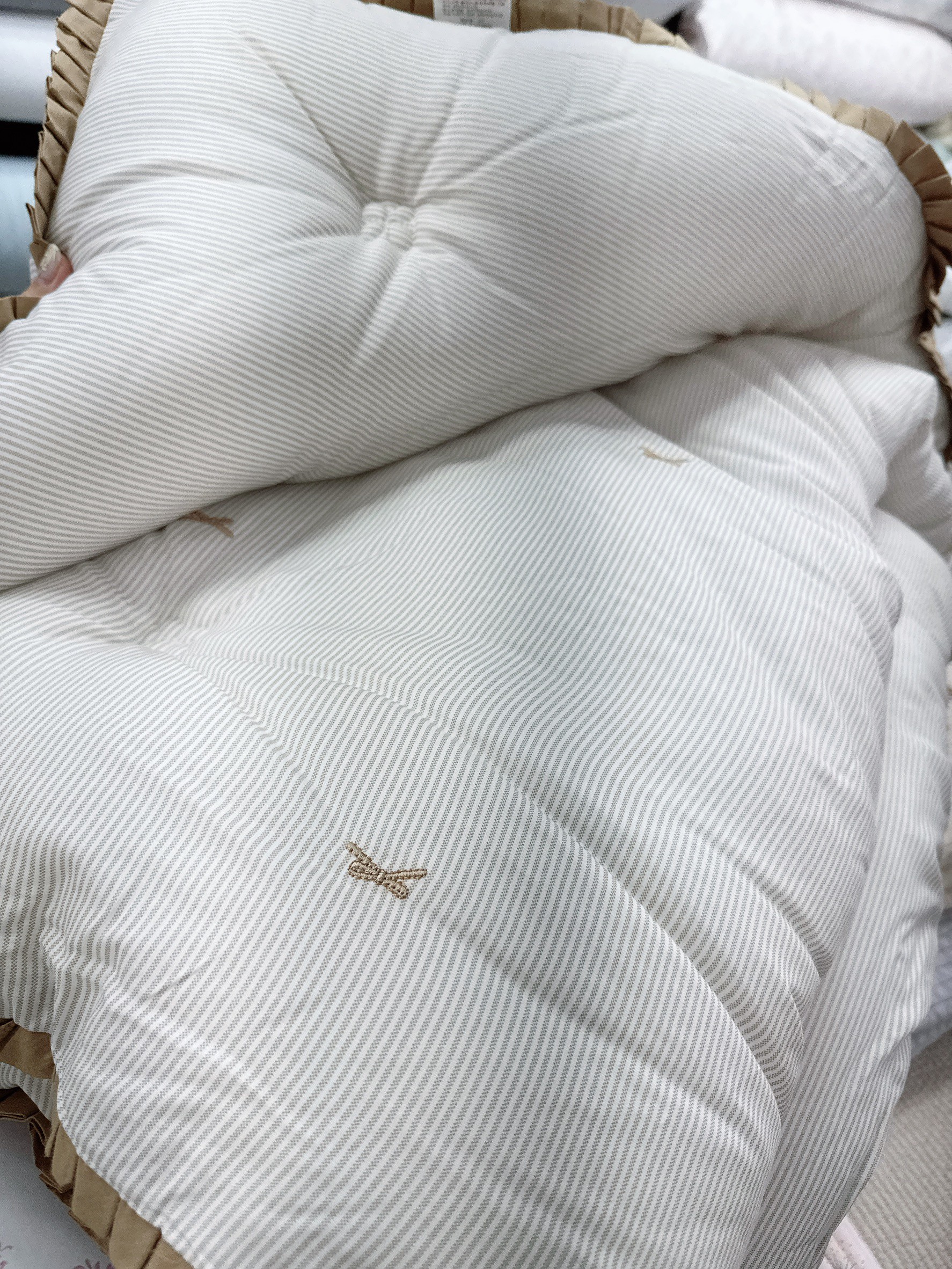 A35.法式蝴蝶刺繡單人被S