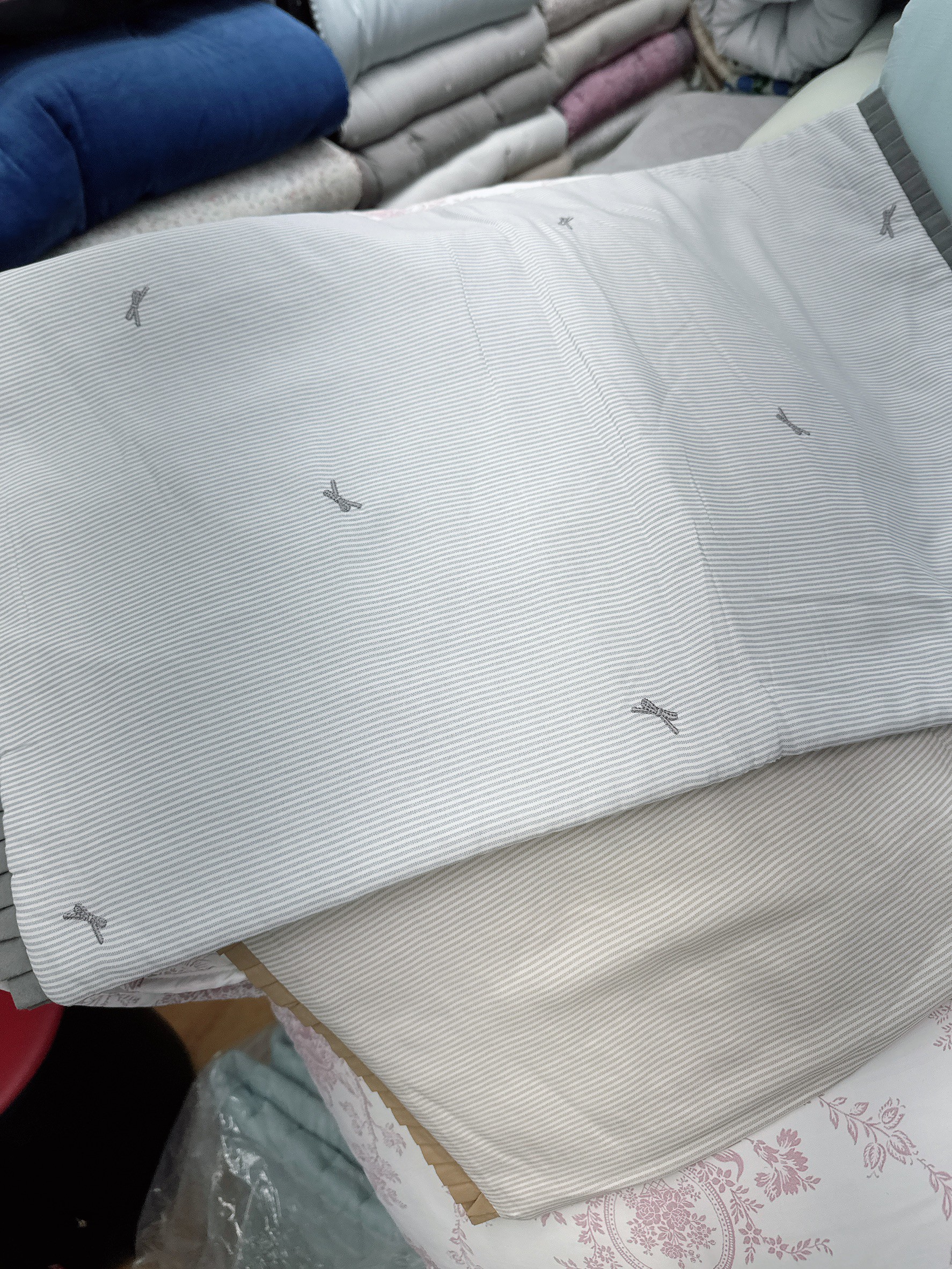 A34.法式蝴蝶刺繡枕頭套(單入)