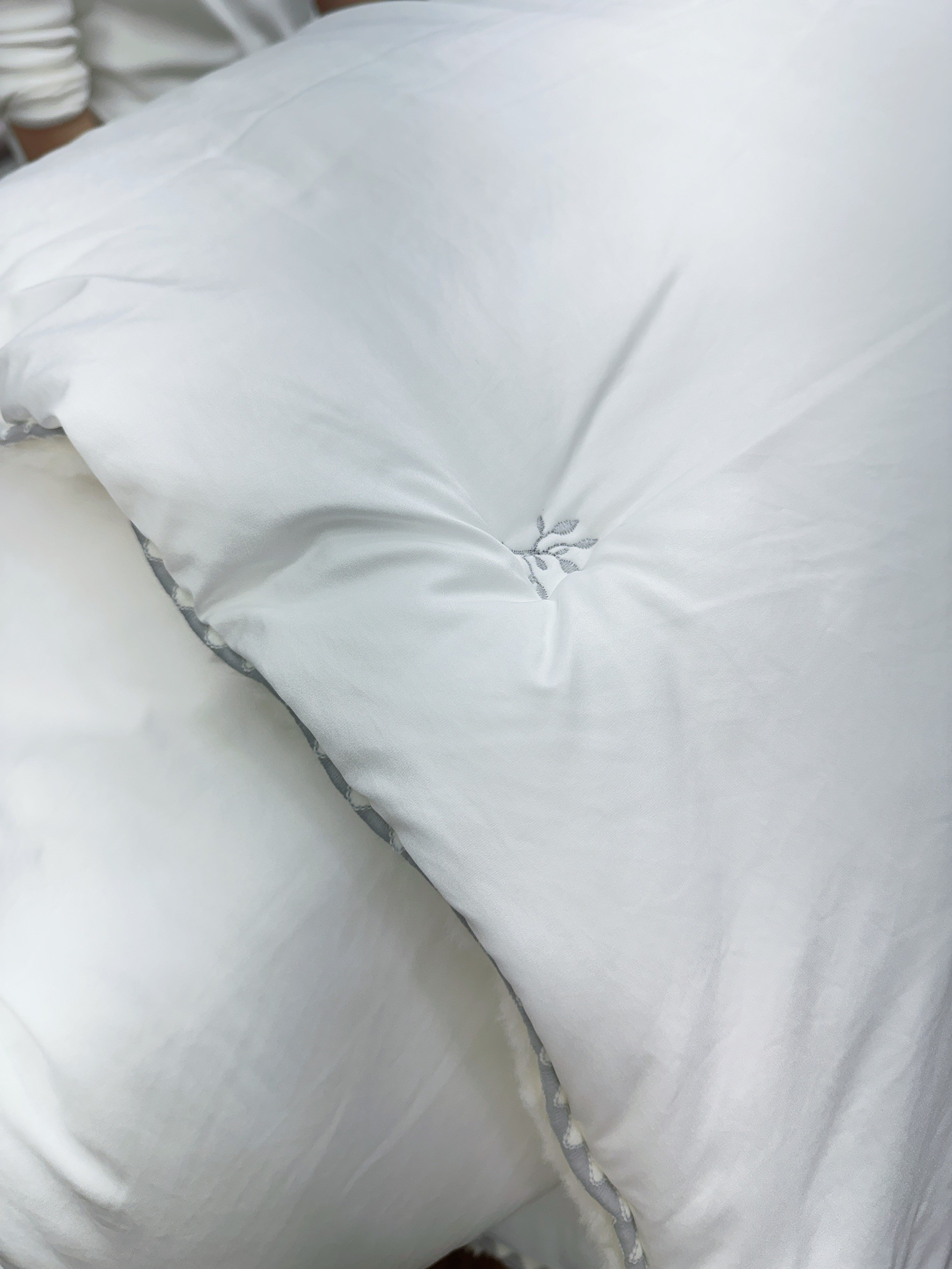 A32.花草小刺繡單面絨毛雙人被Q