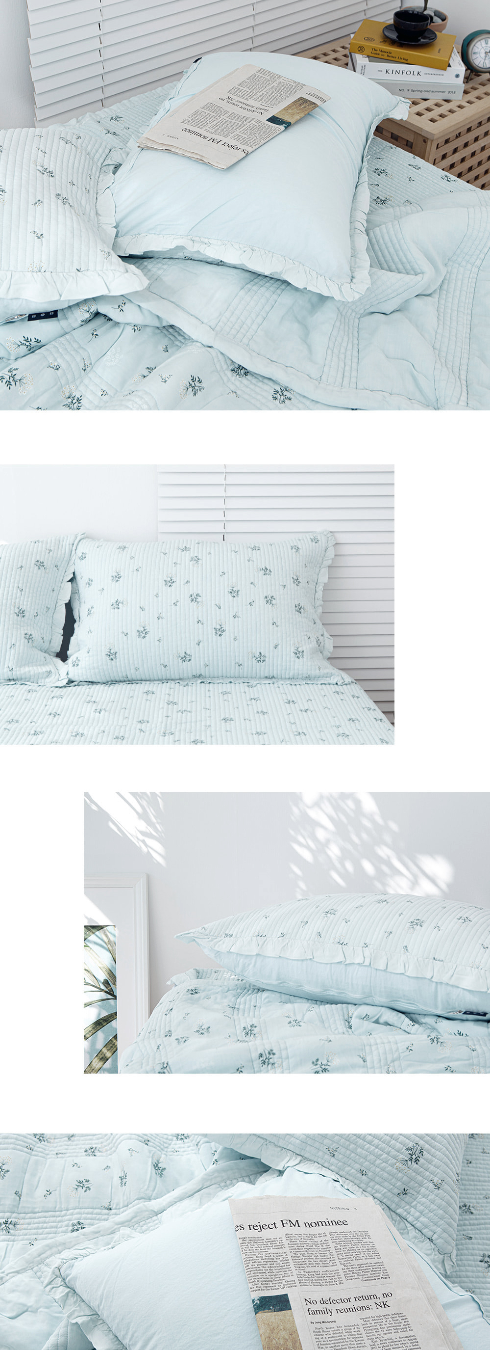 B40.清甜花草韓國枕頭套(單入)