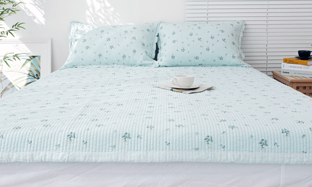 B39.清甜花草韓國雙人床墊Q