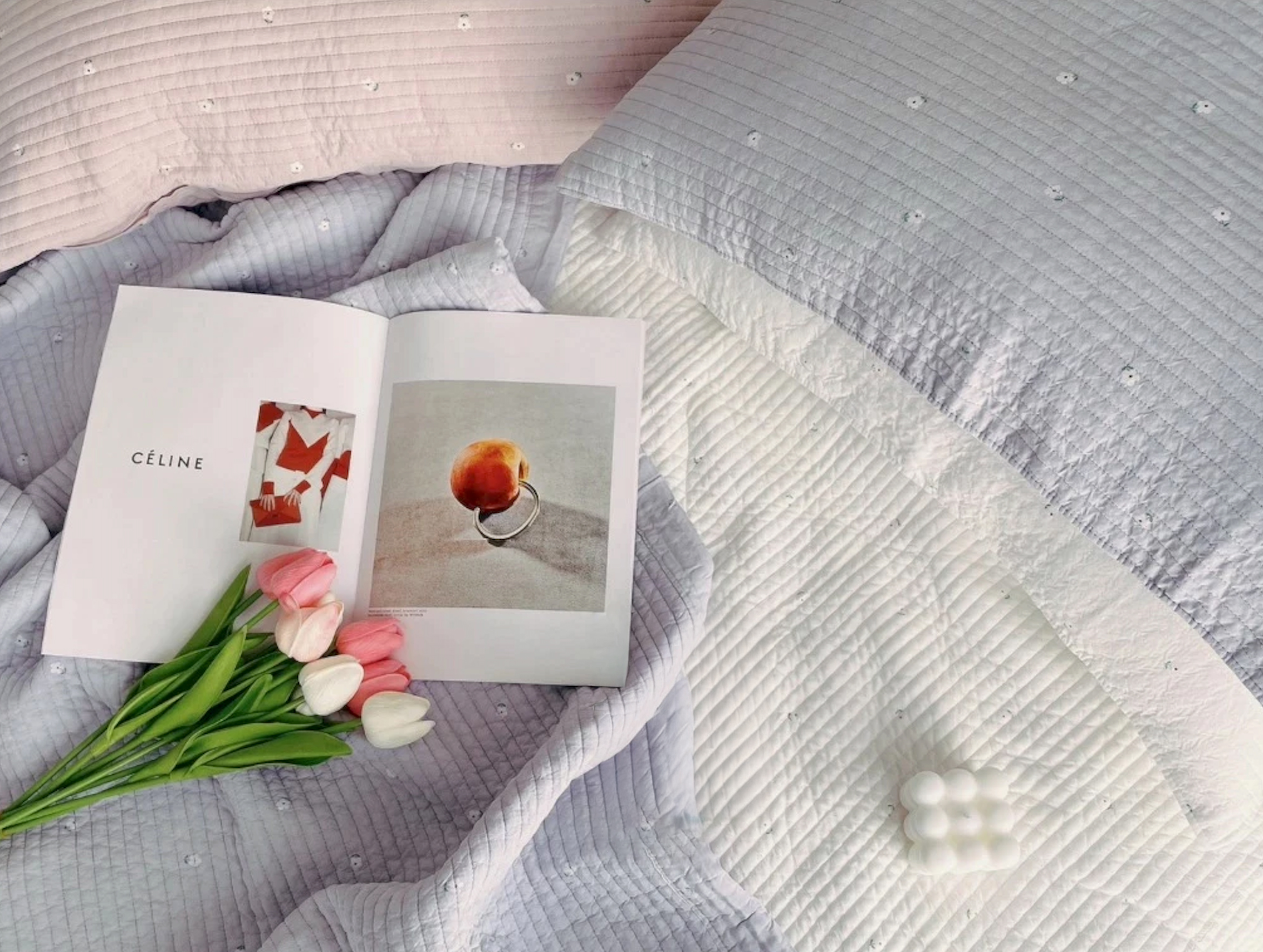 B37.莫蘭迪小花韓國雙人被Q