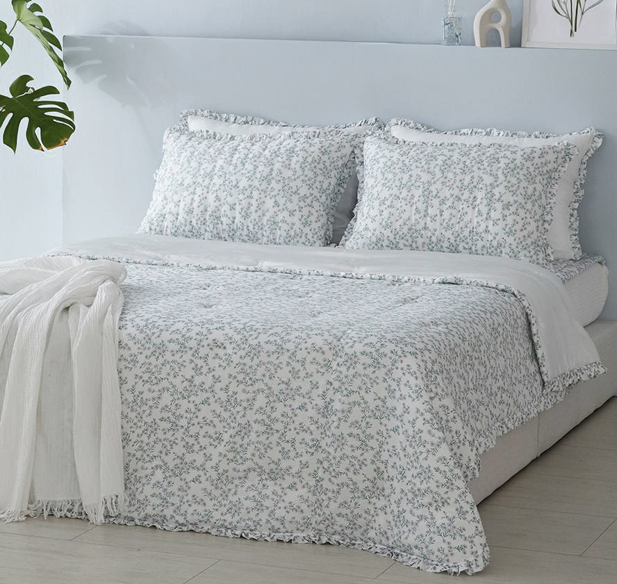 B12.Laura Ashley紫花浪漫雙人床墊Q