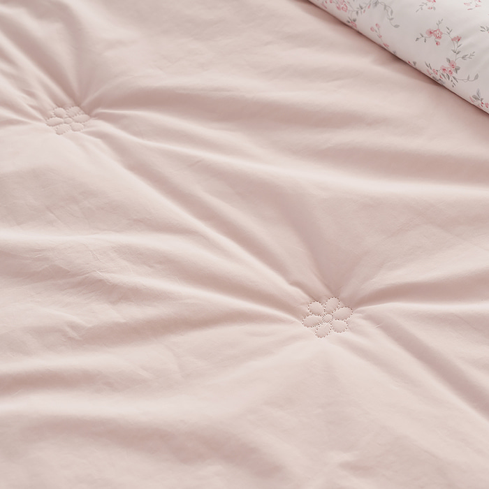 B10.Laura Ashley荷葉粉彩雙人被Q