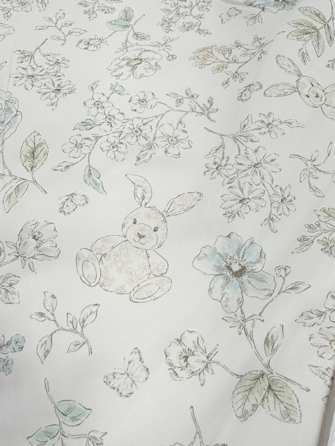 B44.可愛花叢小兔涼感單人被S