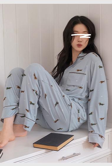 A03.臘腸狗狗睡衣套裝(上衣+長褲)