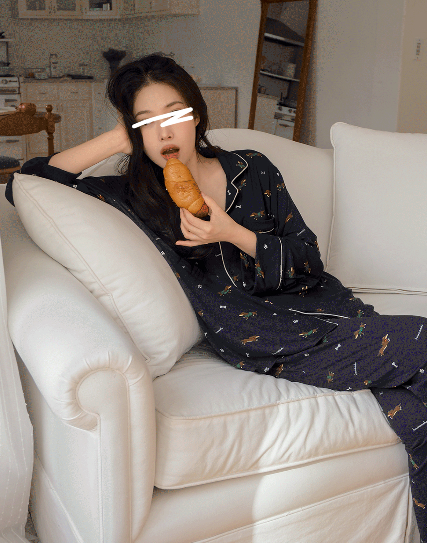 A03.臘腸狗狗睡衣套裝(上衣+長褲)