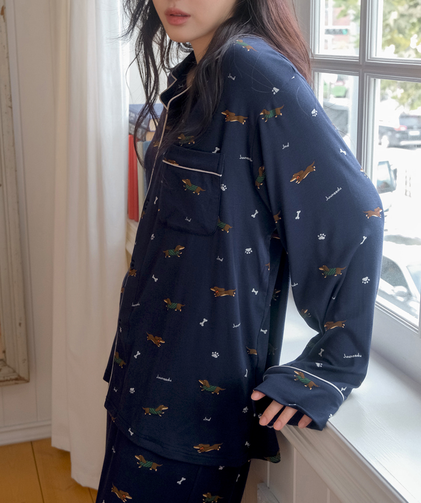 A03.臘腸狗狗睡衣套裝(上衣+長褲)