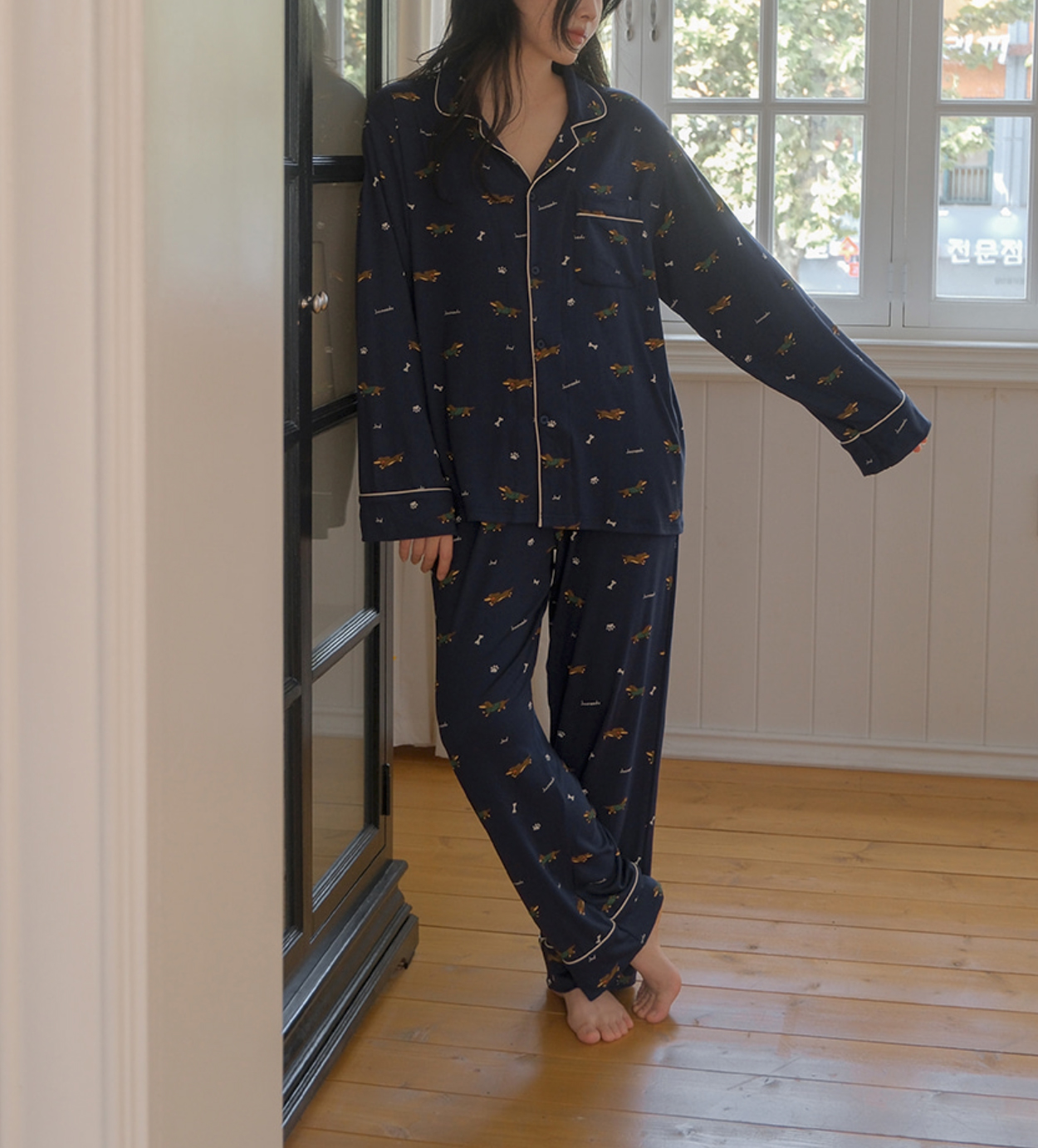 A03.臘腸狗狗睡衣套裝(上衣+長褲)