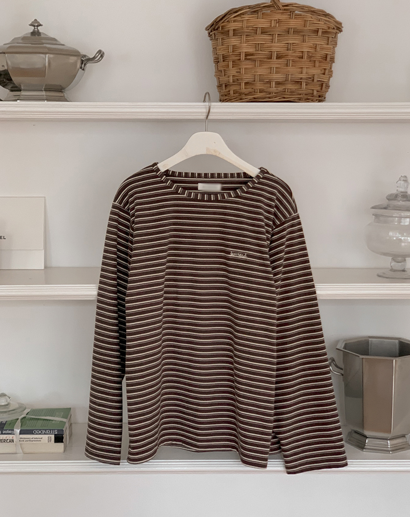 A04.條文小刺繡睡衣套裝