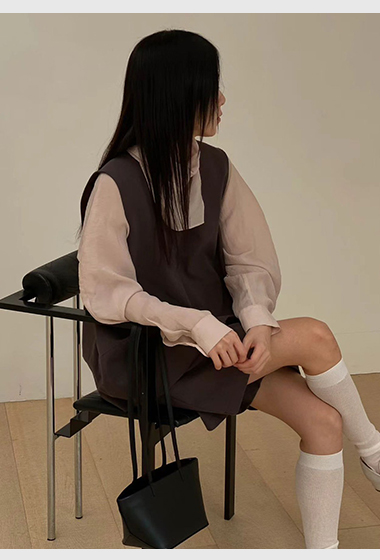 A17.時髦典雅套裝(背心+短褲)